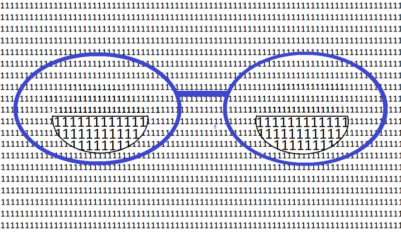 Bifocal reading glasses with distance upper lens region