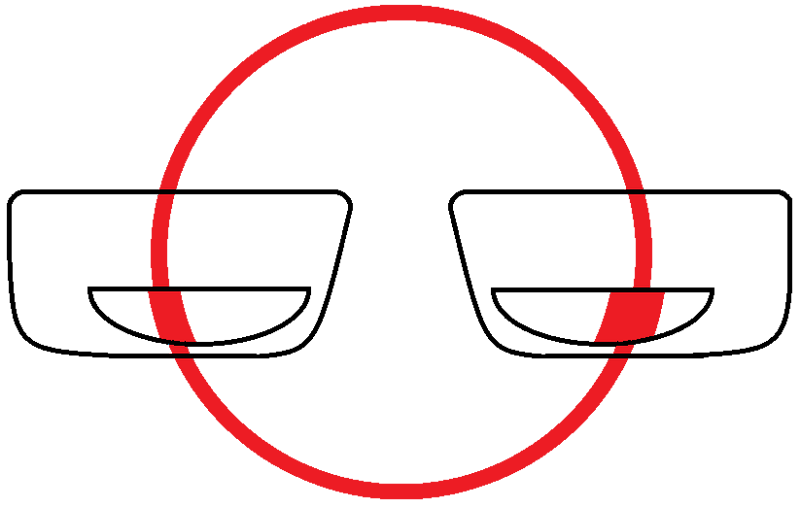 Different bifocal reading powers for each eye