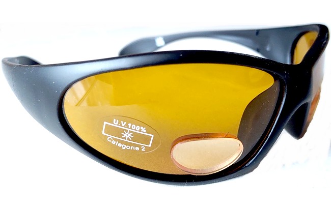 Reverse side view of the PBA polarising bifocals