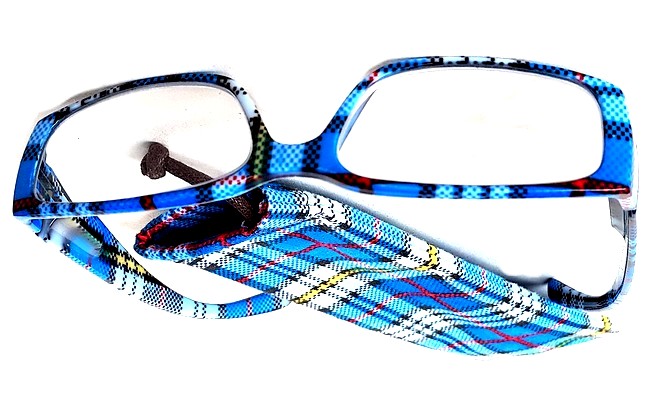 Blue tartan frame